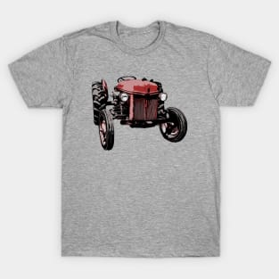 Rustic Farming Red Vintage Farm Tractor T-Shirt